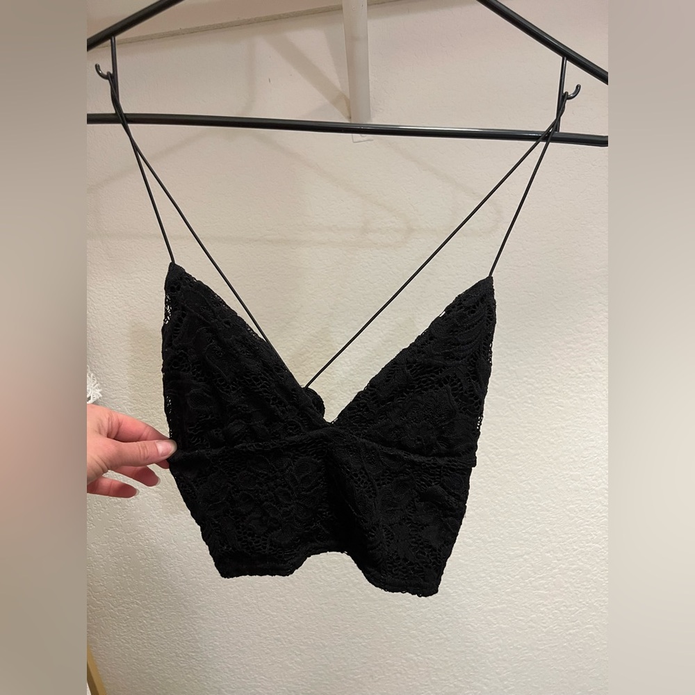 Urban Outfitters black lace crop tank top/bralette